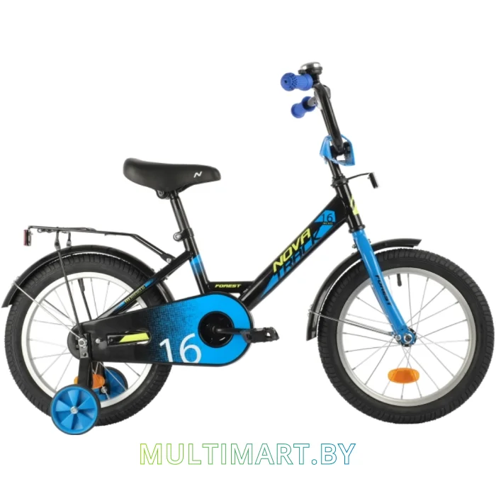 Детский велосипед Novatrack Forest 161FOREST.BK21 (черный/синий, 2021)